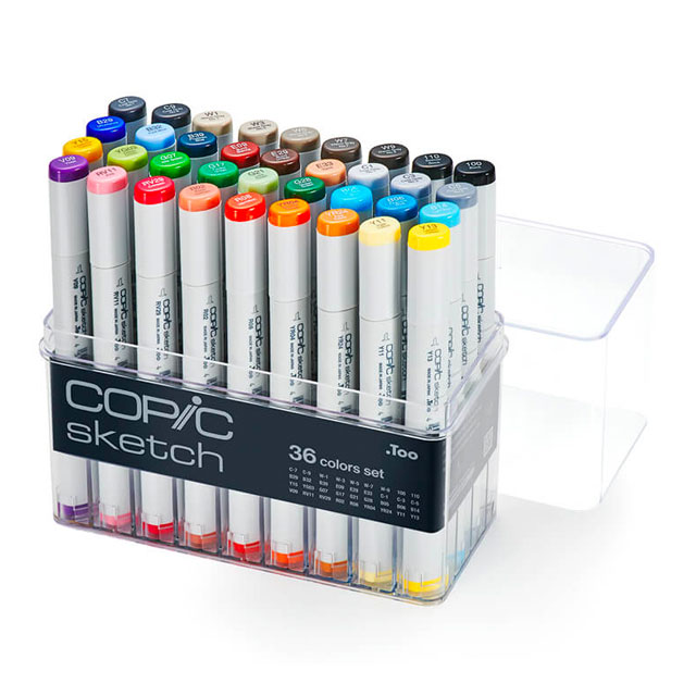 Copic Sketch Marker Basic Set V2 (36-Piece)