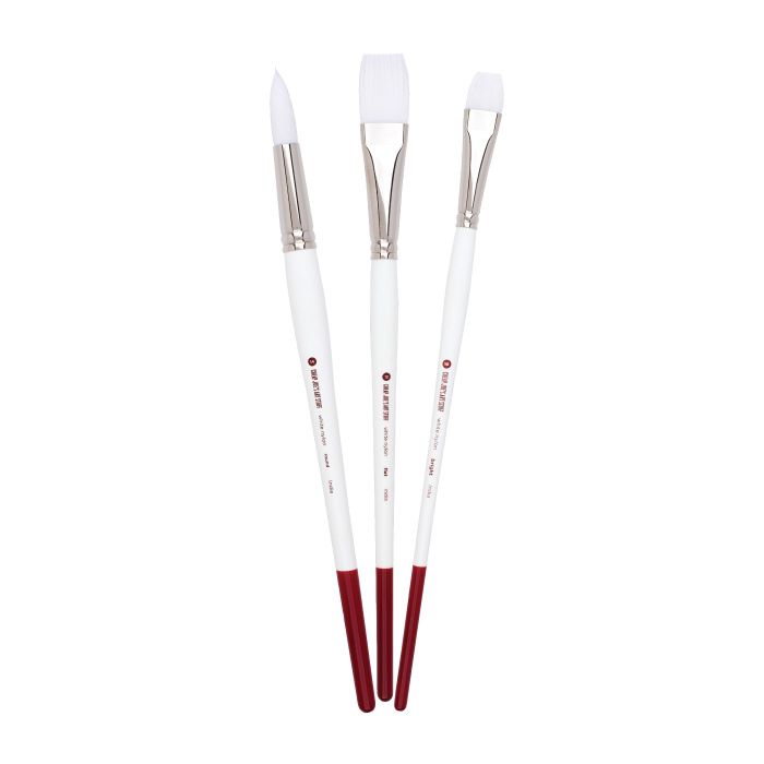 White Synthetic Oil & Acrylic Brushes