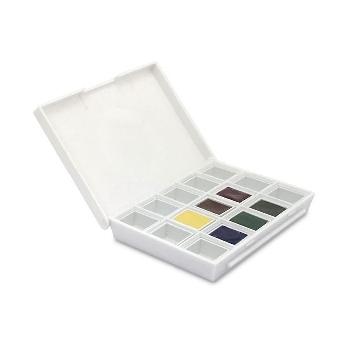 PHOENIX Artist Grade Watercolor Paint Set - Half Pan 24 Colors Quality  Pigment Watercolor Palette with Portable Tin Box for Adults, Professional