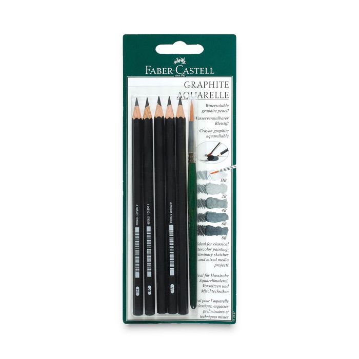 Faber-Castell Watersoluble Graphite Pencils, Set of 5