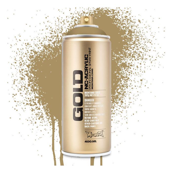 Montana GOLD Acrylic Spray Paint 400ml Goldchrome