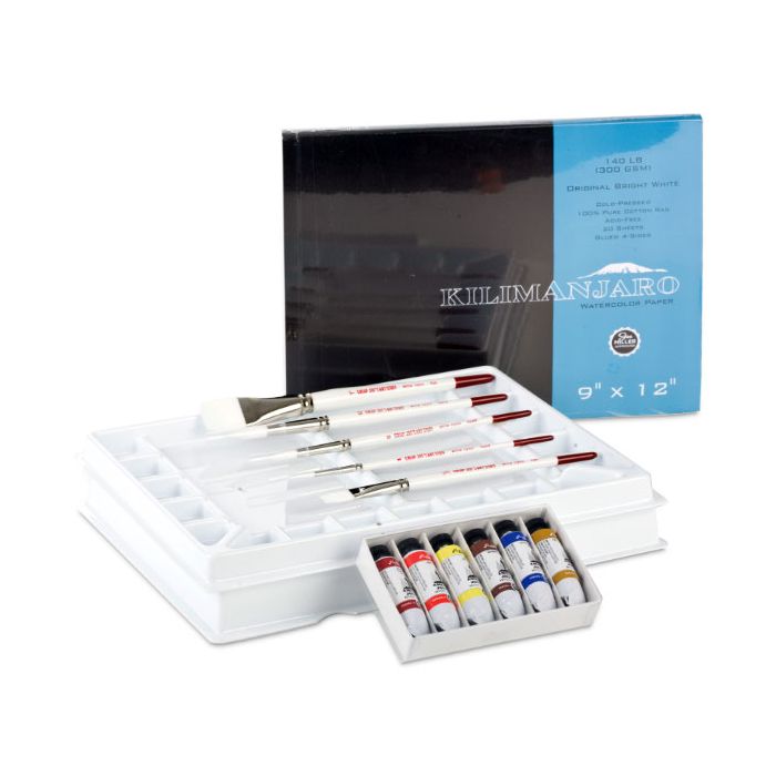 Watercolor Paint Set w/ Brush - 8 Color - Bussinger Trains  & Toys!