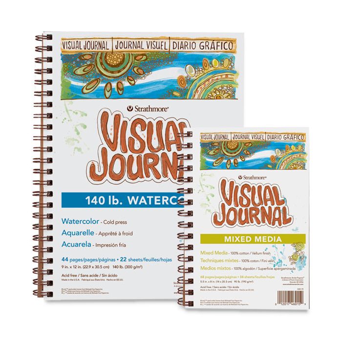 Strathmore Visual Journal 140 lb. Cold Press Watercolor Paper 9 x 12 Inch