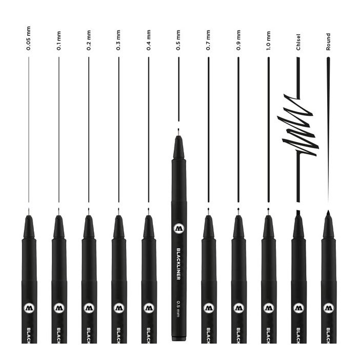Blackliner Fine Line Drawing Pen, Set of 4 - Draw
