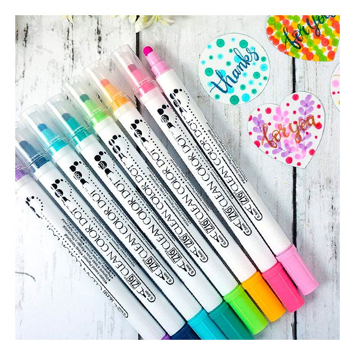 Kuretake Clean Color Dot Single 6 Color Set