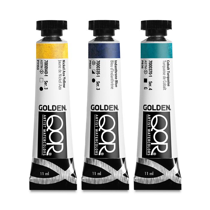 0002 Earth Colours QoR Modern Watercolours 6 x 5ml tubes