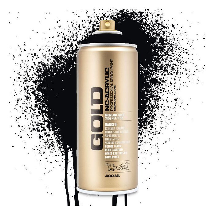 Gold Acrylic Professional Spray Paint - Shock Black