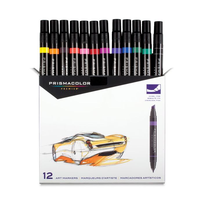 Prismacolor Premier Warm Grey 20% PM100 Box with Six Markers Fine Chiesel Point 