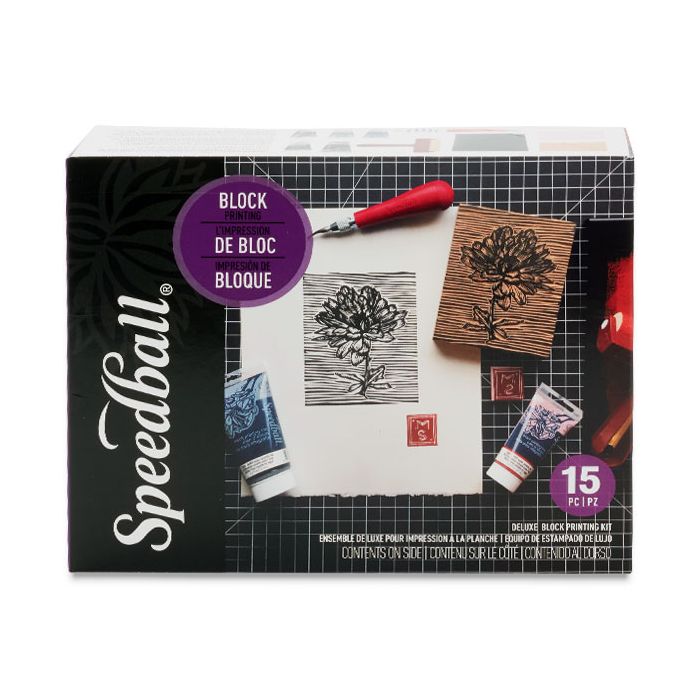 Speedball Fabric Block Printing Deluxe Kit (4 Colors)