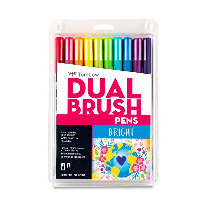 Tombow : Art Dual Blendable Brush Pens : Set of 18 : Pastel Colour