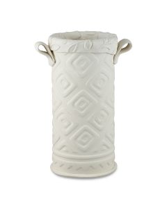 Vase created by artist Dan Gegan using Amaco White Stoneware Clay No. 38.
