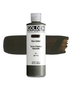 Golden Fluid Acrylic, Raw Umber, 8 oz.