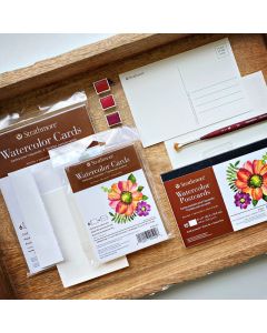 100 Sheet Blank Watercolor Cards with Envelopes, 140 LB / 300 GSM Heav –  WoodArtSupply
