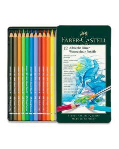 Faber-Castell Albrecht Durer Watercolor Pencil Set, 12 Assorted Colors