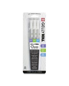 Gelly Roll Pen, White, Set of 3