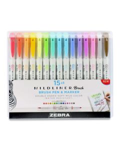 Mildliner Double Ended Brush Pen Set of 15