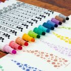 Clean Color Dot Markers with Sample Marks and Colors