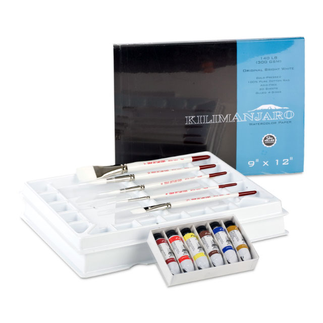 Painting Supplies Set, 49 Pieces Watercolor Painting Kit with Wooden  Tabletop Easel, Includes Watercolor Paints, Brushes, Palette, Canvas Panels  and