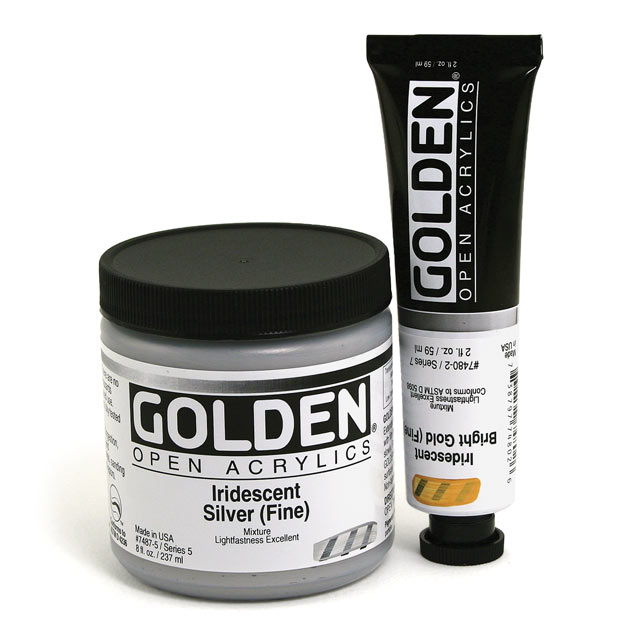 Golden Iridescent Open Acrylics