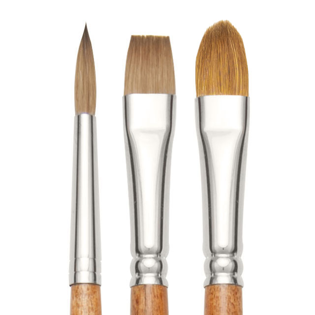 Set Travel Brush, Red Sable Brushes