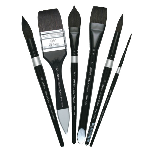 Silver Brush Black Velvet Watercolor Brush Dagger Striper 3/8