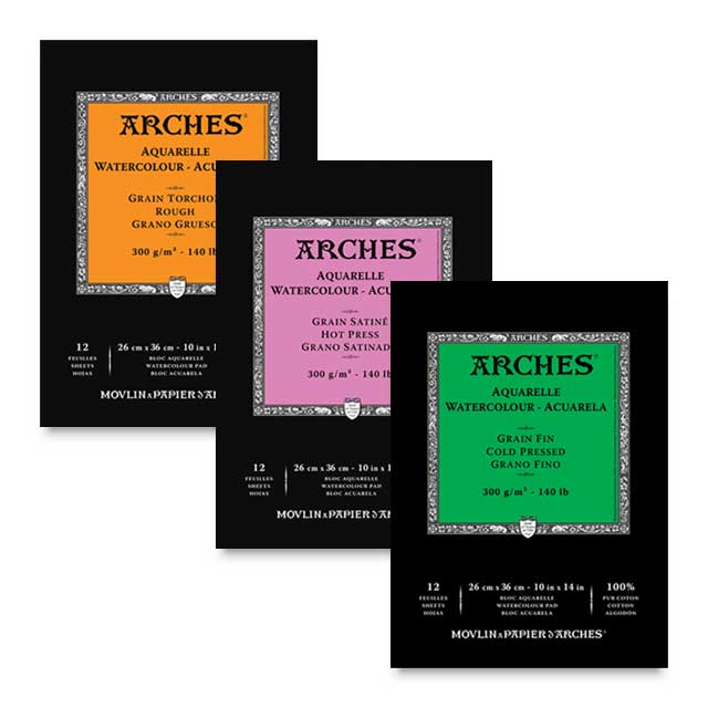 Arches Cold Press Watercolor Paper, 12 x 16 Inches, 140 lb, 20 Sheets