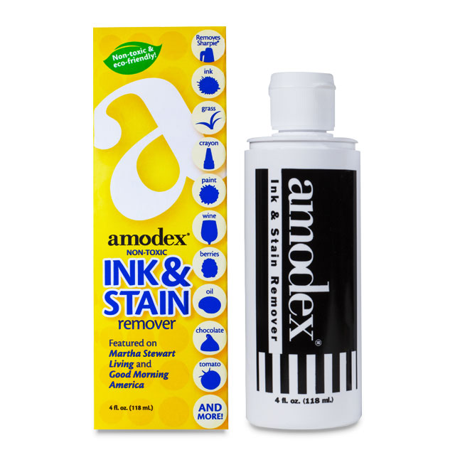 Amodex Ink & Stain Remover Kit, Spot Remover For Clothes, Brush