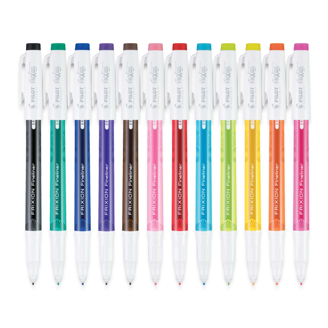 Frixion Fineliner Pens - 6 Pack Assorted Colors – Snuggly Monkey