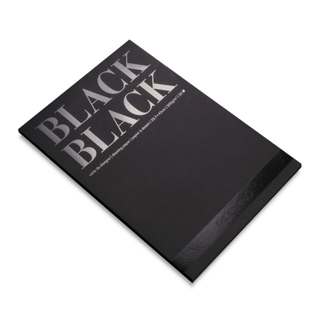 Fabriano Black Black Pad, 11.75 inch x 16.5 inch