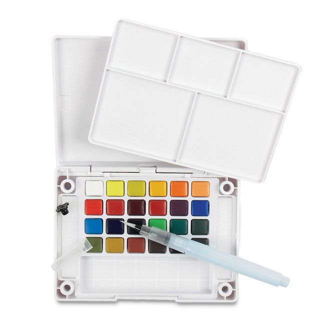 Sakura Koi Watercolor Sketch Box Travel Pan Set - Set of 12 colors