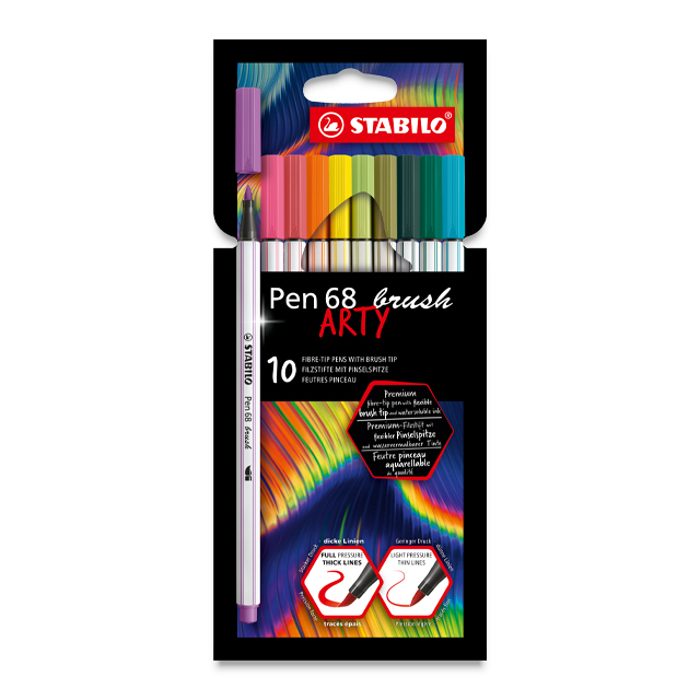 Pen 68 Brush Pen Set - Arty, Set of 10