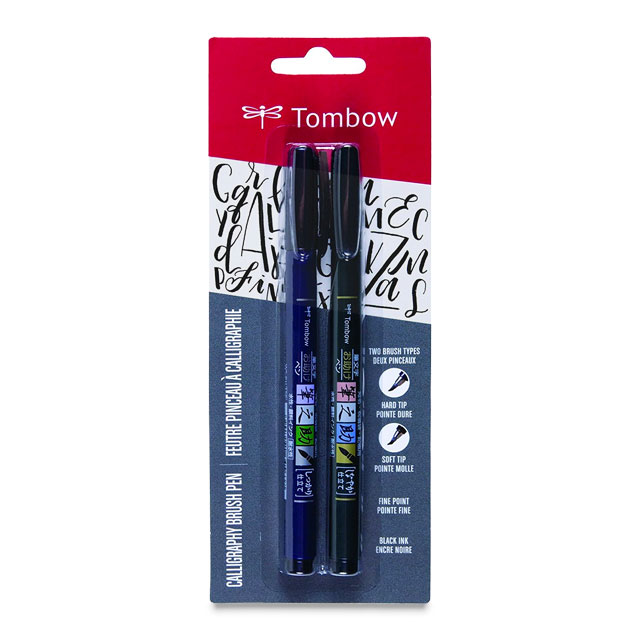 Tombow Soft Brush Pen - BLACK - Fudenosuke - Calligraphy, Sketch