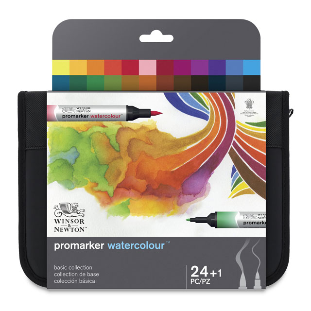ProMarker Watercolor Markers - Basic Collection, Set of 24