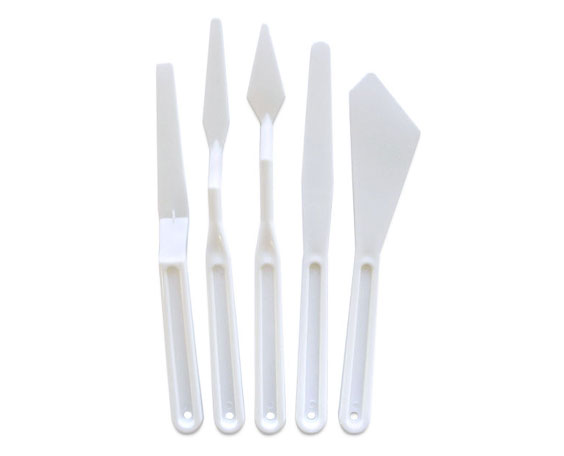 Set of 5 Plastic Palette Knives